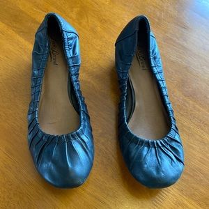 Lucky Brand Black Leather Platform Shoes 8.5 GUC